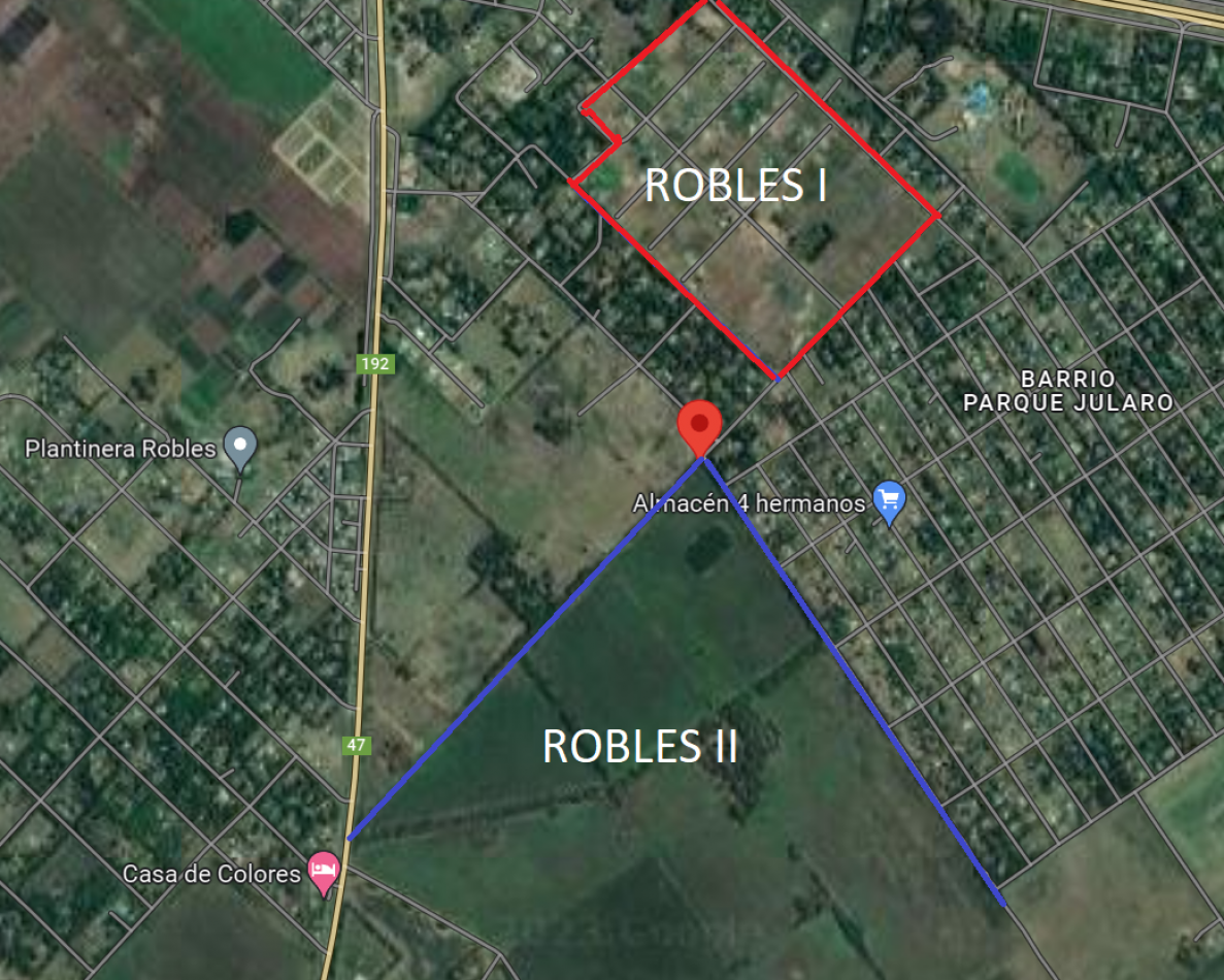 LOTES - "BARRIO PARQUE LOS ROBLES II" - PARADA ROBLES, EXALTACION DE LA CRUZ