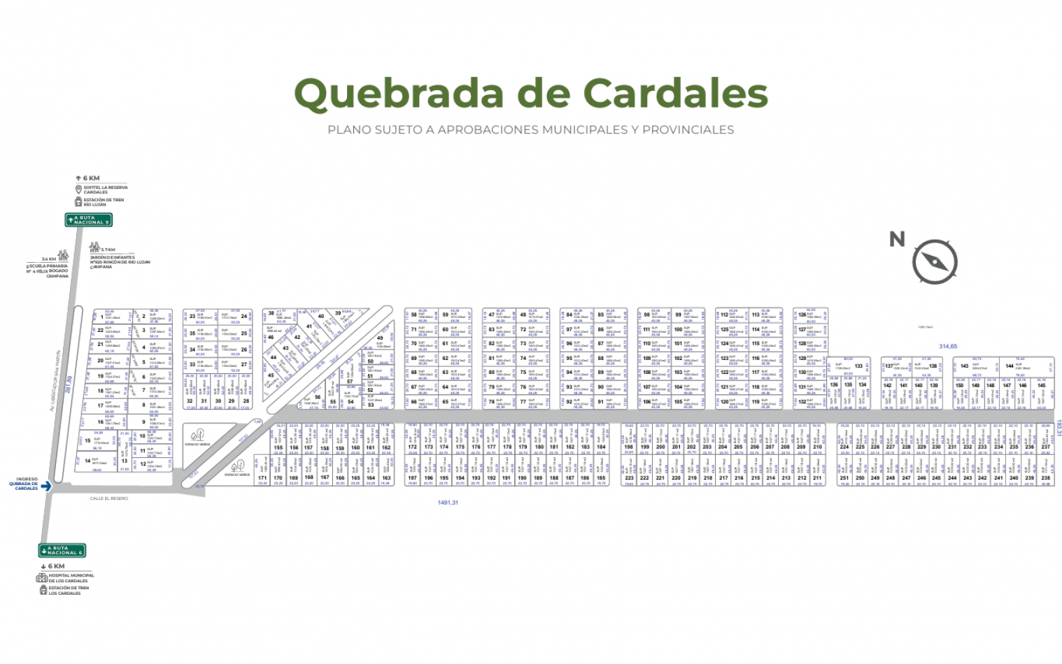 Lotes en Barrio Quebrada de Cardales - Los Cardales - Partido de Exaltacion de la Cruz
